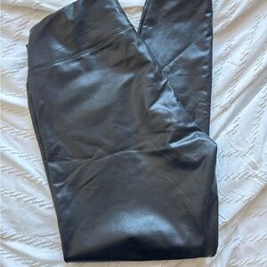 Black Faux Leather Pants